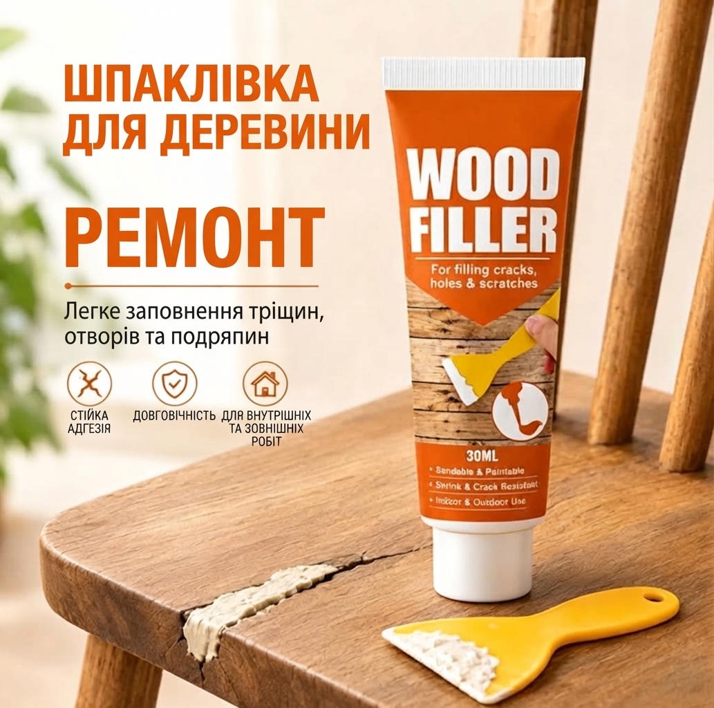 Професійна шпаклівка для дерева
