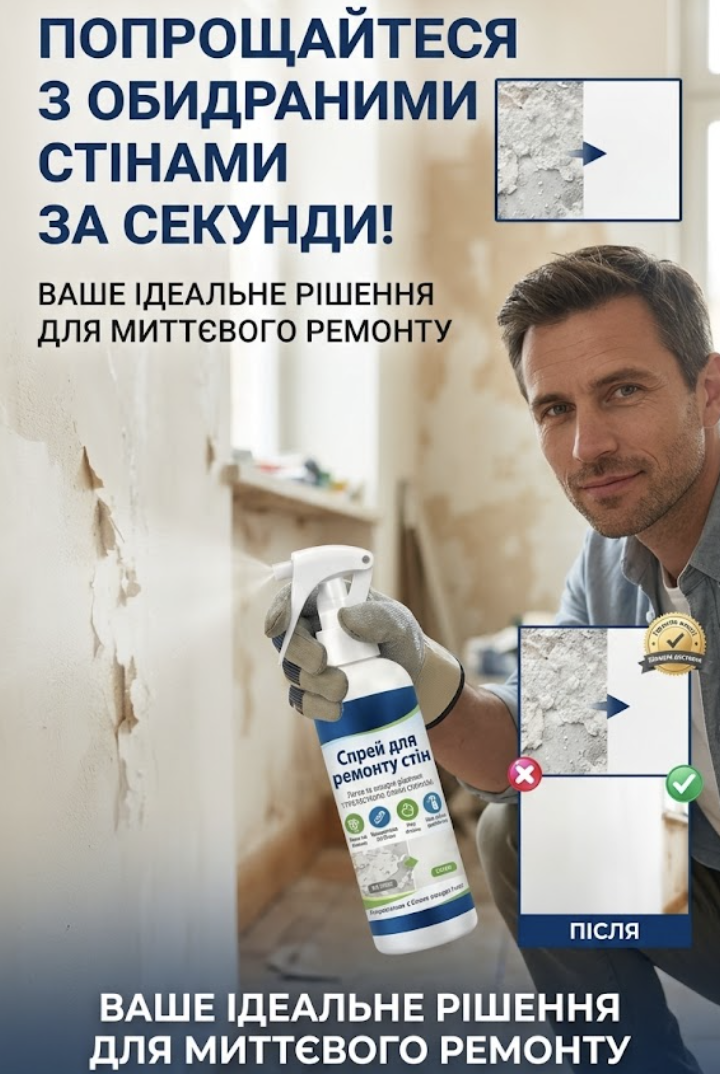 Спрей для ремонту та зміцнення поверхонь